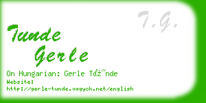 tunde gerle business card